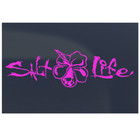 Salt Life Decal - 12  Medium Surface Mount Sticker - Hibiscus - Pink Sad931