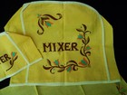 Handcrafted Painted Fabric Appliance Covers   Runner   Toaster   Mixer