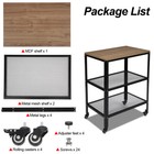 3-tier Kitchen Microwave Cart Rolling Kitchen Utility Cart Standing Bakers Rack