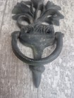 Vintage Style Cast Iron Door Knocker Floral Motif 