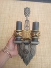 Single Antique Art Deco Riddle Co  Designs Wall Sconce W  Switch  2 
