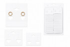 100 Pcs Of White Hanging Earring Cards  Jewelry Display  Printed Or Plain 