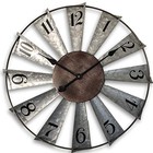  24inch Windmill Distressed Metal Wall Clocks Rustic Large Decorative 24 Inch