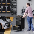 5 Drawer Metal Tool Storage Cabinet With Wheels Rolling Tool Chest Locking Keys