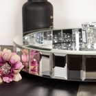 Rotating Silver Mirrored Vanity Tray For Perfume  Jewelry   Cosmetic Displays