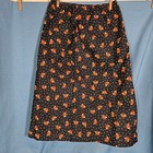 1920 s 30 s Black Halloween Costume Skirt Apron Flying Witch On Broom Stars Moon
