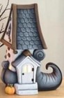 Ceramic Bisque  Ready To Paint   Witches Boot House  light Kit Included