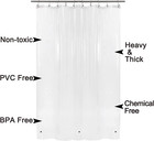 Small Shower Curtain Liner For Stall Size 36 X 72  8g Heavy Duty Peva Narrow Sta