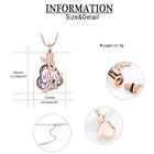 Butterfly Cremation Urn Necklace For Ashes Memorial Keepsake With Heart Pendant