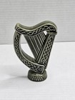 Vintage Knock Irish Pottery Harp Green Figurine 