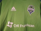 Adidas Authentic Mls Seattle Sounders Long Sleeve Green Team Jersey Size Medium