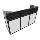 Dj Event Facade Black White Scrim Metal Frame Booth   23   x73    Flat Table Top Usa