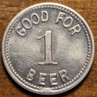 Rockville  Connecticut Ct Silver Dollar Restaurant Good For 1 Beer Trade Token