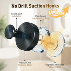 Upgraded Suction Cup Hooks For Door Wreaths  Heavy Duty Reusable Black