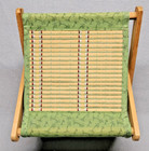 Vintage Folding Sewing Knitting Basket Stand-up Yarn Bag Caddy Bamboo Slats