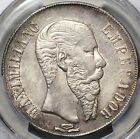 1866-pi Pcgs Au Det Mexico Peso Maximilian Rare Potosi Silver Coin  22072601c 