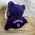 Salvino s Bammers Paul Kariya  9 Purple Plush Bear 1999 Ages 3  Years