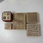 9 Unmounted   Mounted Wood Rubber Stamp Lot Backgrounds Stampin    Up Judikins