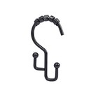Rust-resistant Stepped Double Shower Curtain Hooks For Bathroom  Set Of 12