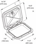 10-5 8  X 14-3 4  Marine Deck Hatch Boat Deck Hatch Access Hatch   Non-skid Lid