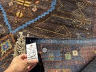 4x7 Blue Brown Vintage Oriental Rug Antique Handmade Handwoven Fine Wool 4x6 Ft