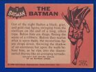The Batman Rookie 1966 Topps Batman Black Bat  1 Vg-ex Or Vg No Creases
