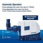 Attwood 5513-7 Sahara Mk2 S1200 24v Automatic Bilge Pump 1200 Gph Fittings
