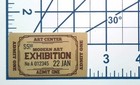 Vintage Art Exhibition Museum Ticket Vinyl Sticker Decal Die Cut