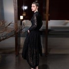 French Style Long Sleeve Lace V Neck Womens Evening Party Dress Spring Summer Sz