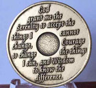 Aa Alcoholics Anonymous 1 Year Chip Medallion Medal Token Bronze Coin One 