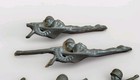 Lot Of 11 Vintage Antique  Metal Toy Soldiers Barclay Or Manoil Wwii