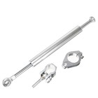 Universal Silver Stabilizer Steering Damper Fork W  Bracket For Harley Honda