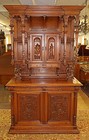    19th Century French Walnut   Oak Neo Renaissance Cabinet Attr To Fourdinois