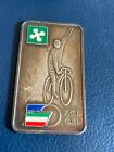 Rare Vintage Silver Ingot  Cycling   Camunian Rose Symbol Pure 999 - 1970 s    