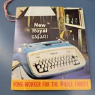 Vtg 1962 Royal Safari Portable Manual Typewriter Blue In Carrying Case