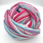 100  Merino Wool Roving 1lb Multicolor Combed Top Felting Spinning Fiber