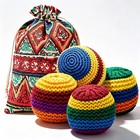 Hacky Sack Handmade Crocheted Footbag Pack Of 4 Durable Knit Kick Bags  Soft