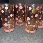 6 Mcm Pink Gold Dots Highball Barware Cocktail Mcm 5 3 4   