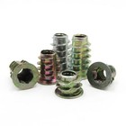 3 16 1 4 5 16 3 8 Zinc Alloy Hex Socket Furniture Screws Nut Thread Wood Inserts