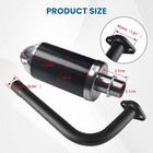 Exhaust Muffler Pipe Kit For Predator 212cc 196cc 6 5hp Gas Mini Bike Go Kart
