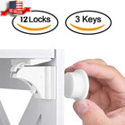  Cabinet Baby Safety Child Locks Magnetic Drawer Lock Door Proof Latches