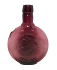 Vtg Clevenger Bros High Wheeler Boneshaker Purple Glass Bottle Round 7x5