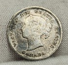 1885 Canada Five Cents 5c 0 925 Sterling Silver Coin Queen Victoria Km2 Gb-85a