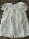 Vintage 1970s Christening Baptism Gown Dress Bonnet Lace In Original Packaging