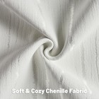 Futei White Chenille Decorative Throw Pillow Covers 22x22  Set Of 2