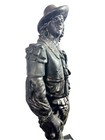 Antique 19th Century Don Juan Cast Metal Spelter Sculpture 19    Tall Circa 1890