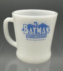 1960s Batman Milk Glass Fire King Mug Anchor Hocking Vintage