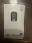 Credit Suisse 1 Gram Liberty Platinum Bar Valcambi 999 5 Fine   assay 