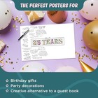  Signature Board For Party  25th Birthday Decorative 25 Years Poster  unframed 