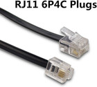 Phone Cord  6p4c Black Phone Telephone Extension Cord Cable Line Wire Rj11 6p4c 